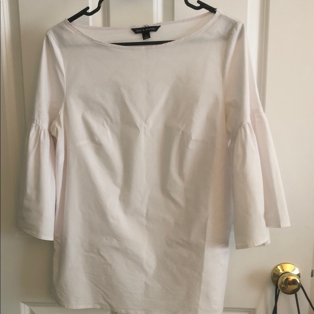 Zac & Rachel White Bell Sleeve Tunic Top